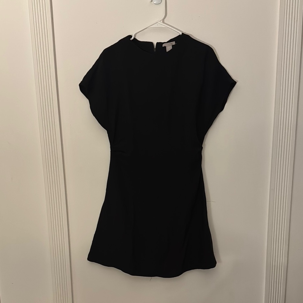 H&M Black Sheath Mini Dress with Dolman Sleeves